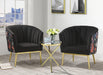 Colla Gray Velvet & Gold Accent Chair image