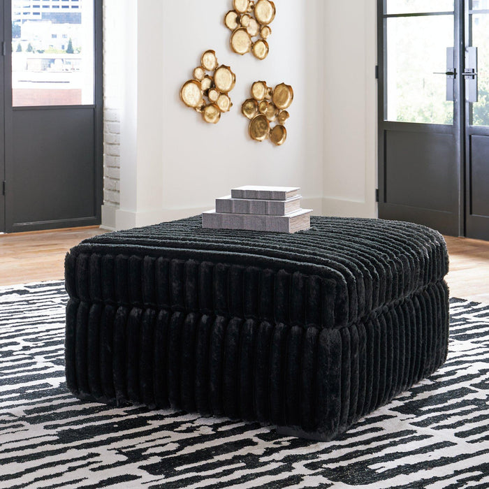 Midnight-Madness Oversized Accent Ottoman