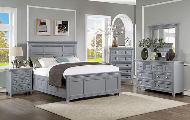 CASTLILE Queen Bed, Gray