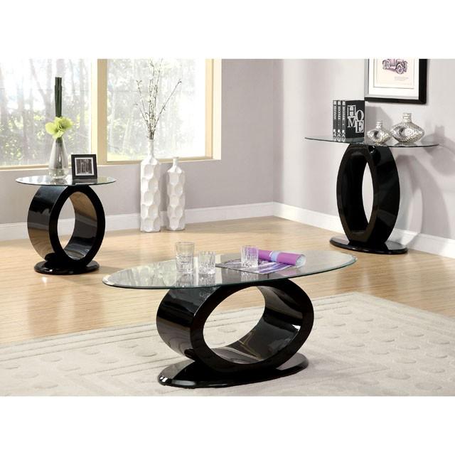 LODIA III Black End Table, Black