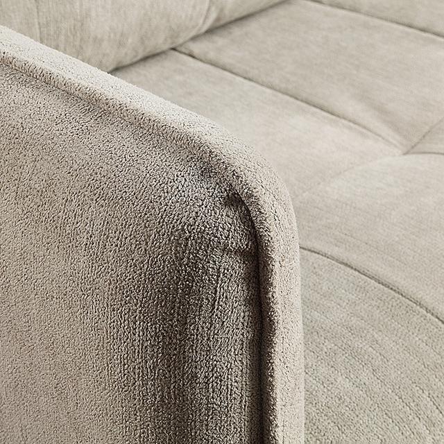 LYNDA Sofa w/ Pillows, Light Gray