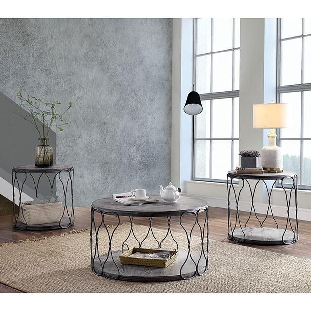 Hawdon Gray End Table