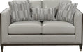 Pulaski Addison Leather Loveseat in Light Grey image