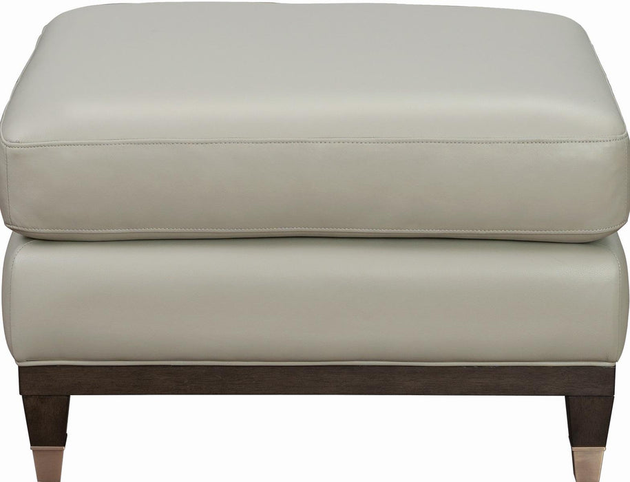 Pulaski Addison Leather Ottoman in Light Grey image