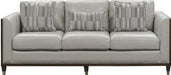 Pulaski Addison Leather Sofa in Light Grey image