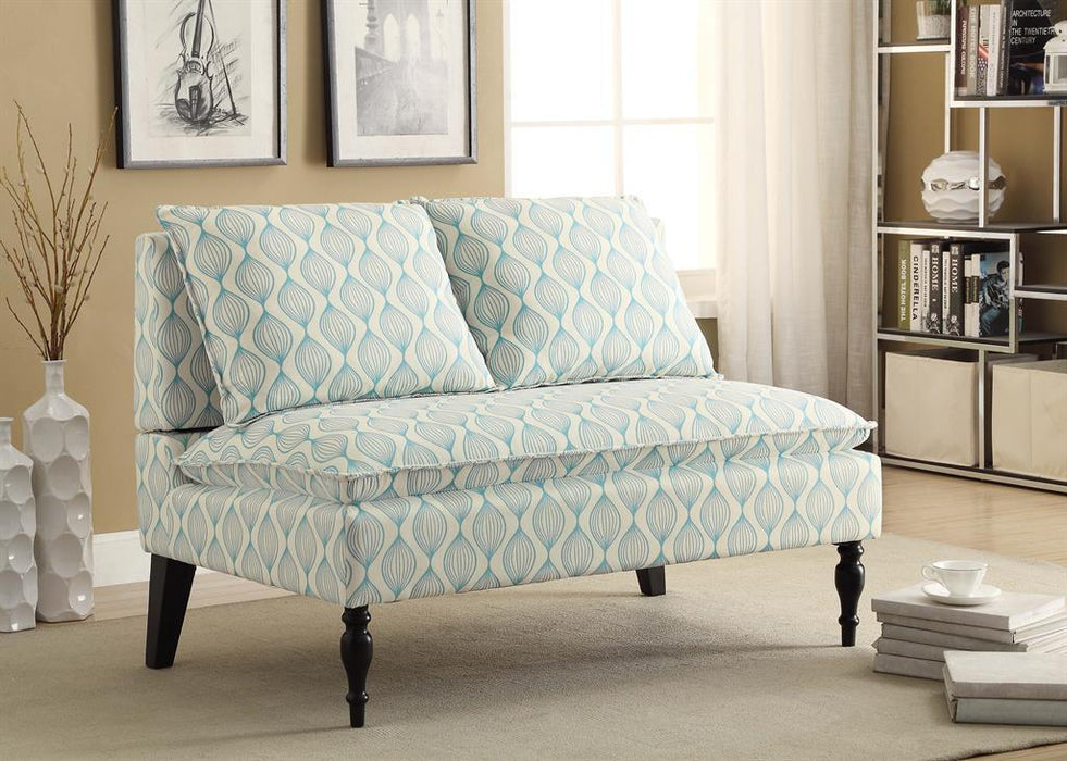 Pulaski Banquette Upholstered - Pattern Blue