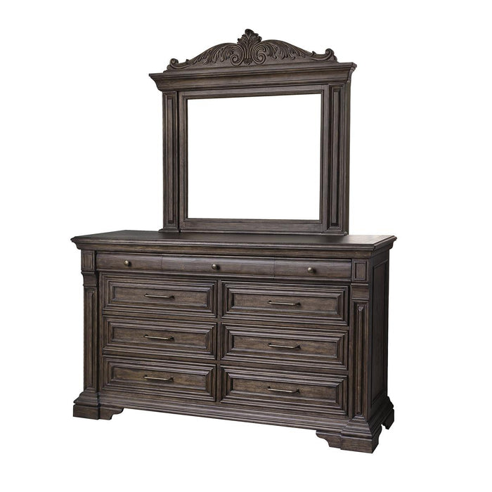 Pulaski Bedford Heights Mirror in Estate Brown