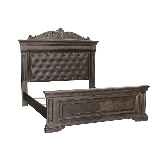 Pulaski Bedford Heights Queen Panel Bed in Estate Brown