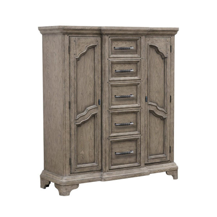 Pulaski Bristol Drawer Door Chest in Elm Brown