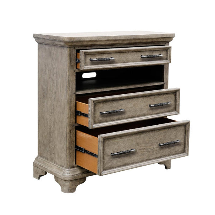 Pulaski Bristol Drawer Media Chest in Elm Brown