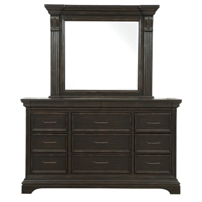 Pulaski Caldwell Mirror in Dark Wood