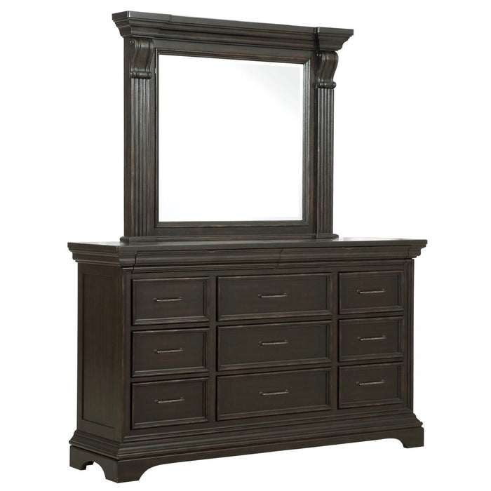 Pulaski Caldwell Mirror in Dark Wood