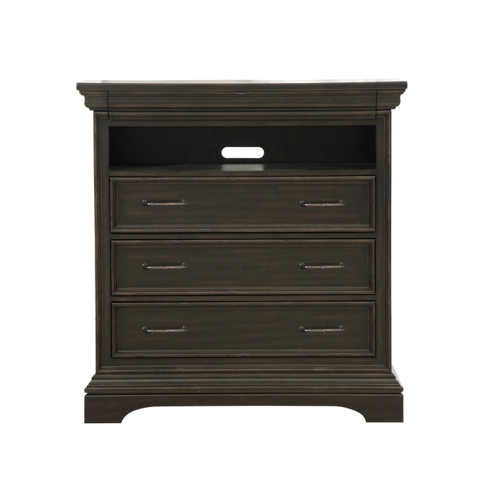 Pulaski Caldwell Media Chest in Dark Wood image