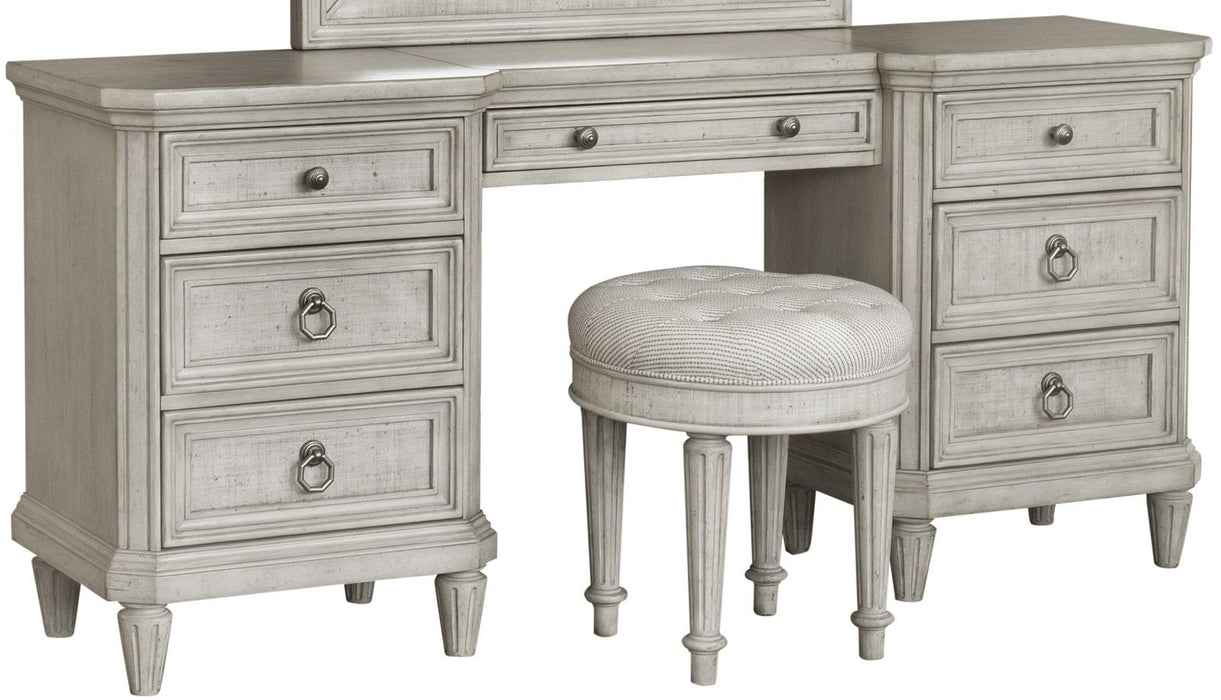 Pulaski Campbell Street 7 Drawer Vanity in Vanilla Cream