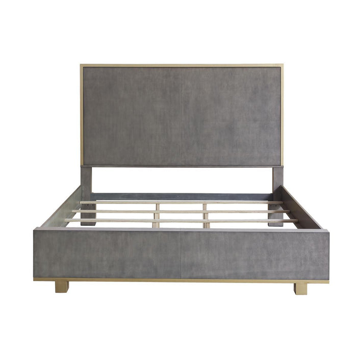 Pulaski Carmen Panel California King Bed in Shagreen