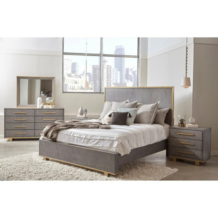 Pulaski Carmen Panel King Bed in Shagreen