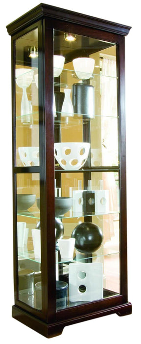 Pulaski Chocolate Cherry II Two Way Sliding Door Curio image