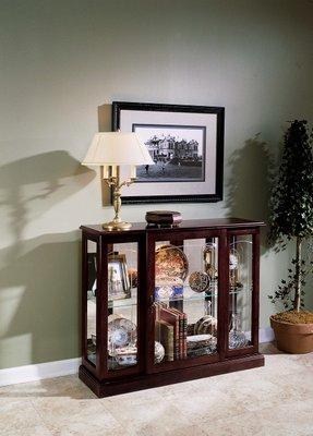 Pulaski Curio Console in Ridgewood Cherry image