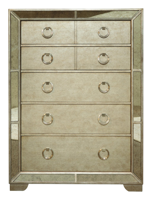 Pulaski Farrah 5 Drawer Chest with Mirror Panels in Metallic image