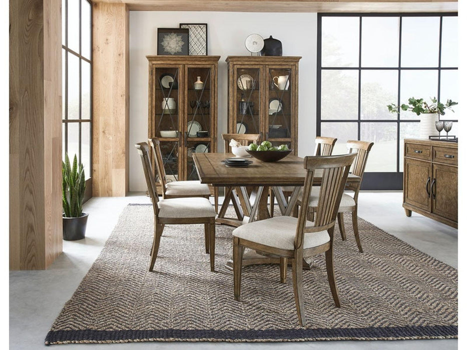 Pulaski Furniture Anthology Double Pedestal Dining Table in Medium Wood