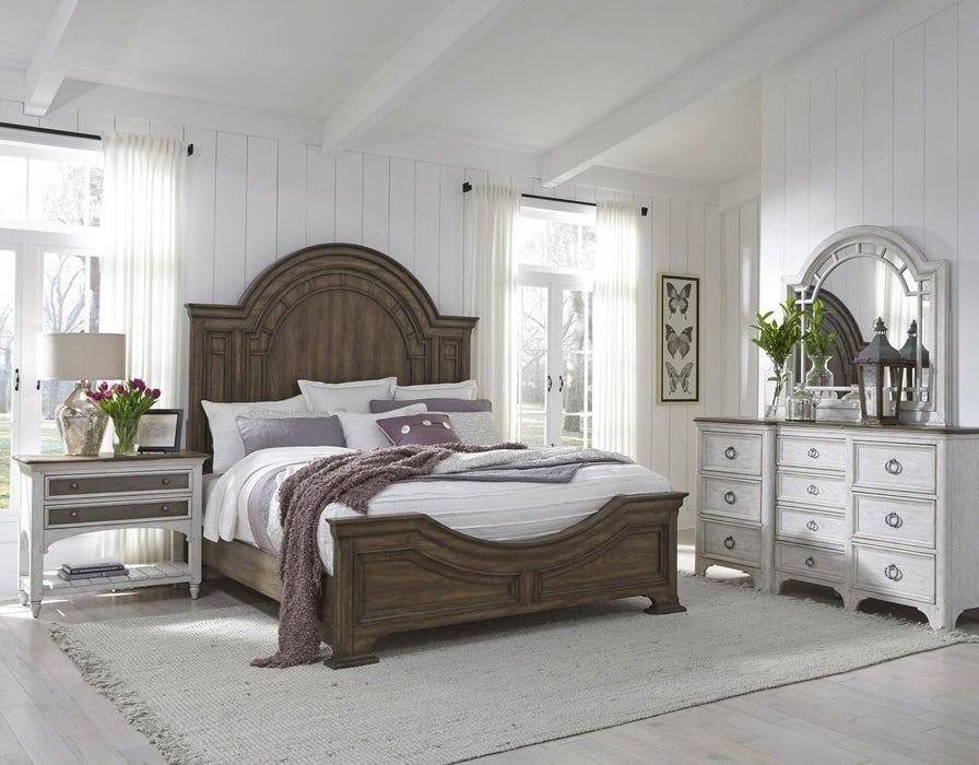 Pulaski Glendale Estates King Panel Bed in Brown