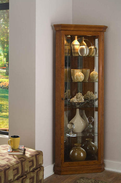 Pulaski Golden Oak II Corner Curio