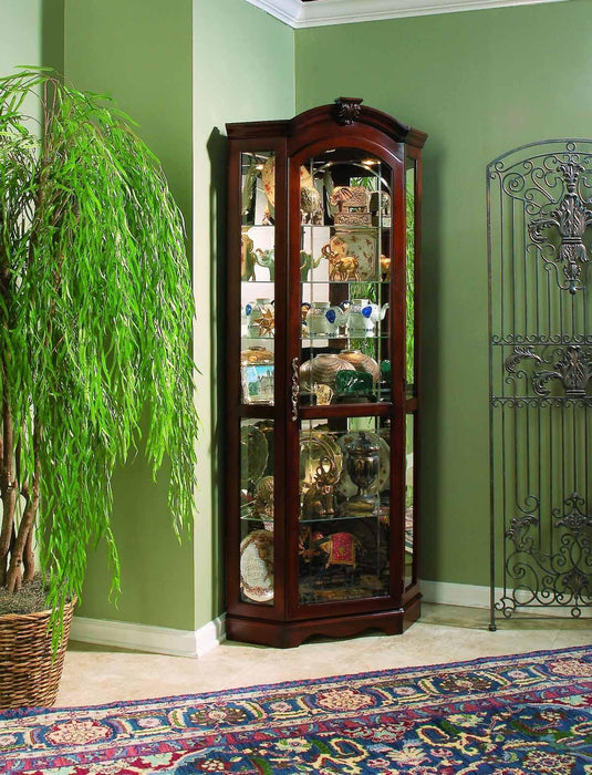 Pulaski Medallion Cherry Corner Curio