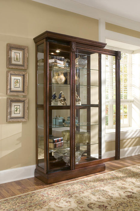 Pulaski Medallion Cherry Two Way Sliding Door Curio image