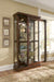 Pulaski Medallion Cherry Two Way Sliding Door Curio image