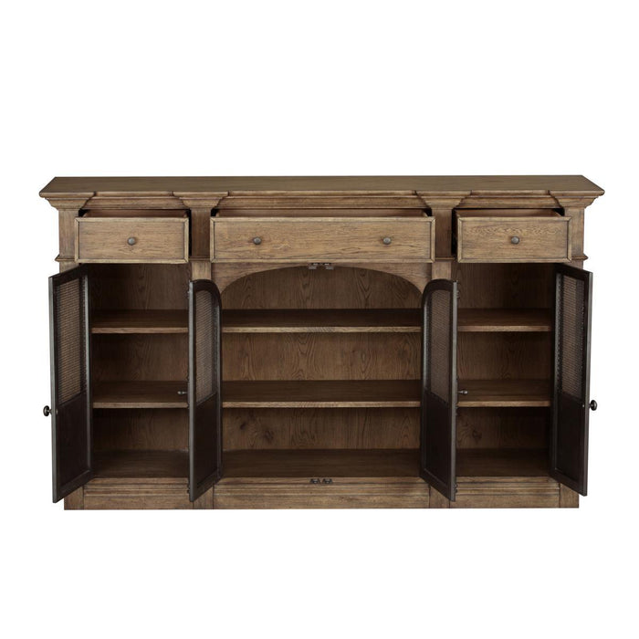 Pulaski Metal Door Light Oak Sideboard