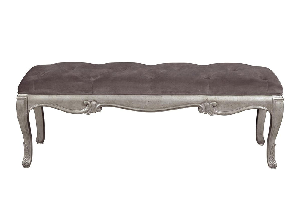 Pulaski Rhianna Bed Bench in Silver Patina image