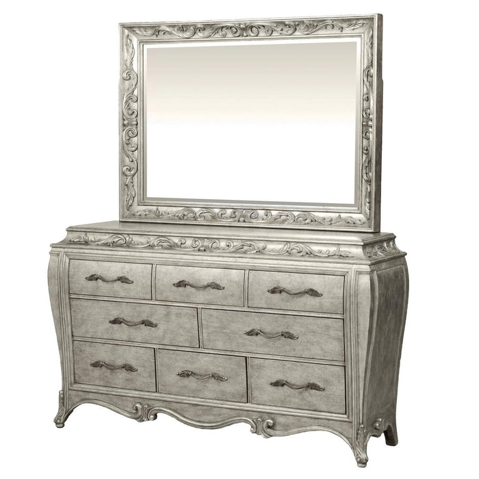 Pulaski Rhianna Landscape Mirror in Silver Patina