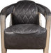 Pulaski Riveted Leather Aviation Arm Chair in Charcoal Black image