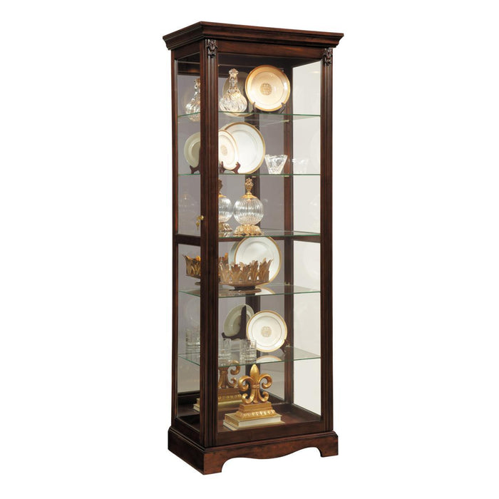 Pulaski Warm Cherry Mirrored Back Curio