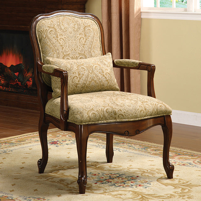 Waterville Beige/Dark Cherry Accent Chair image